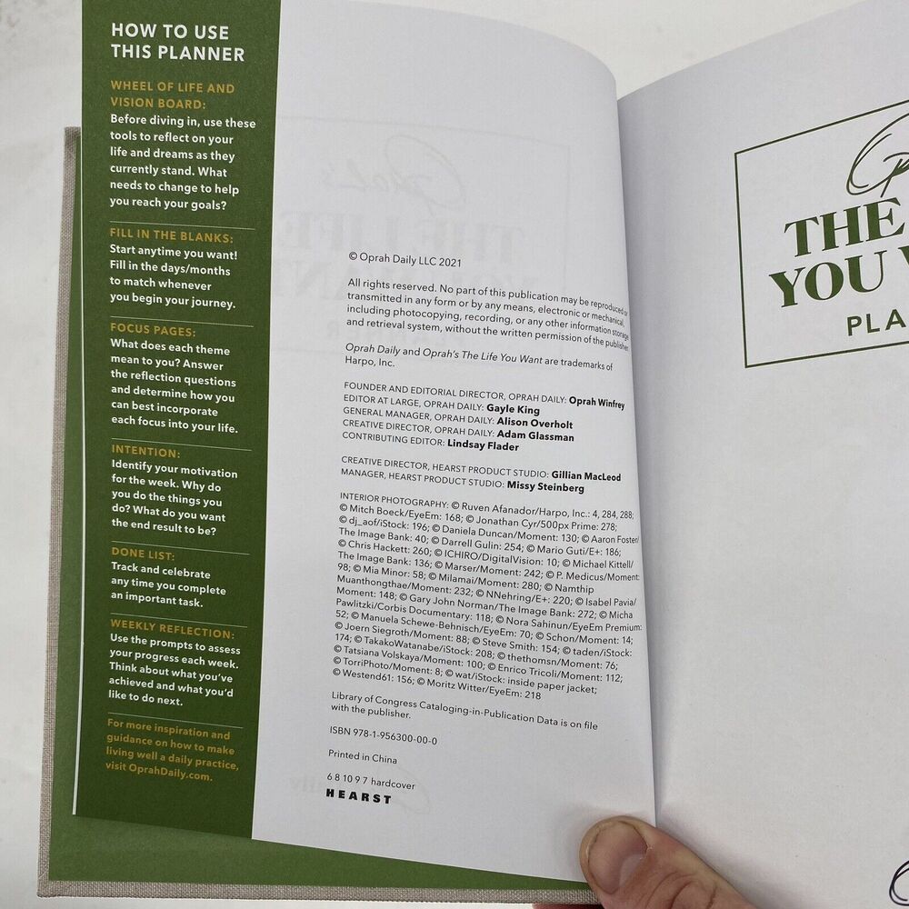 Oprah The Life You Want Planner Guided Journal Goal Setting New Unused - Picture 4 of 5